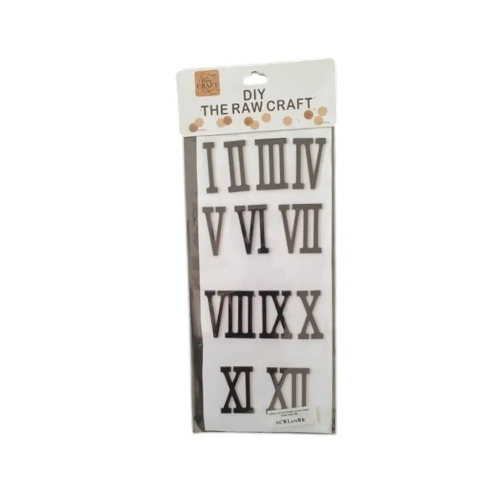 Acrylic Roman Numbers For Clock Making (1-12) 