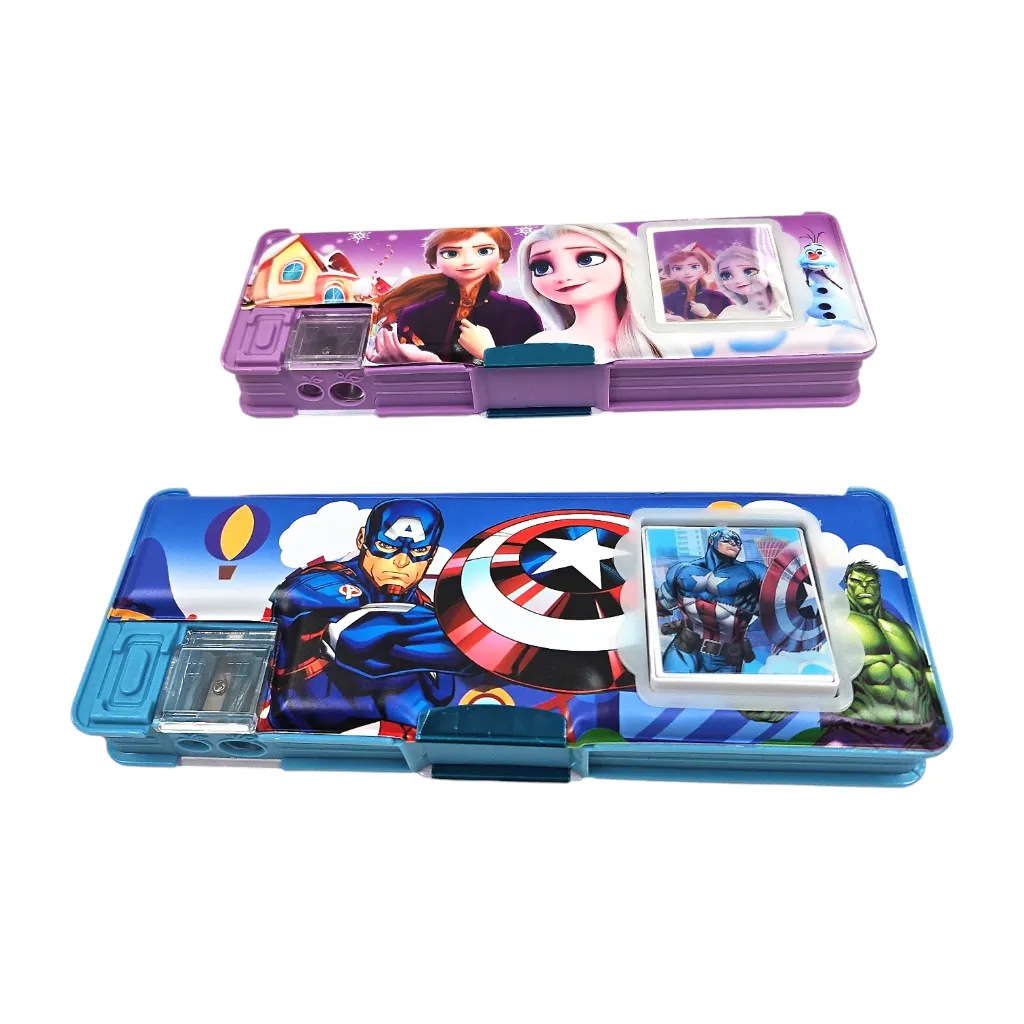 [IX2601122] A-776-2 Magnetic Pencil Box With Push Button Sharpener And Inside Calculator