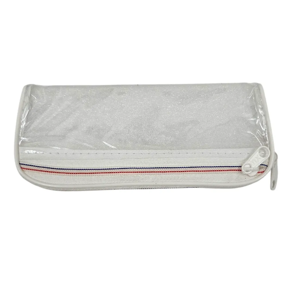 [IX2601152] 4123 Double Pocket Transparent Pencil Pouch Small