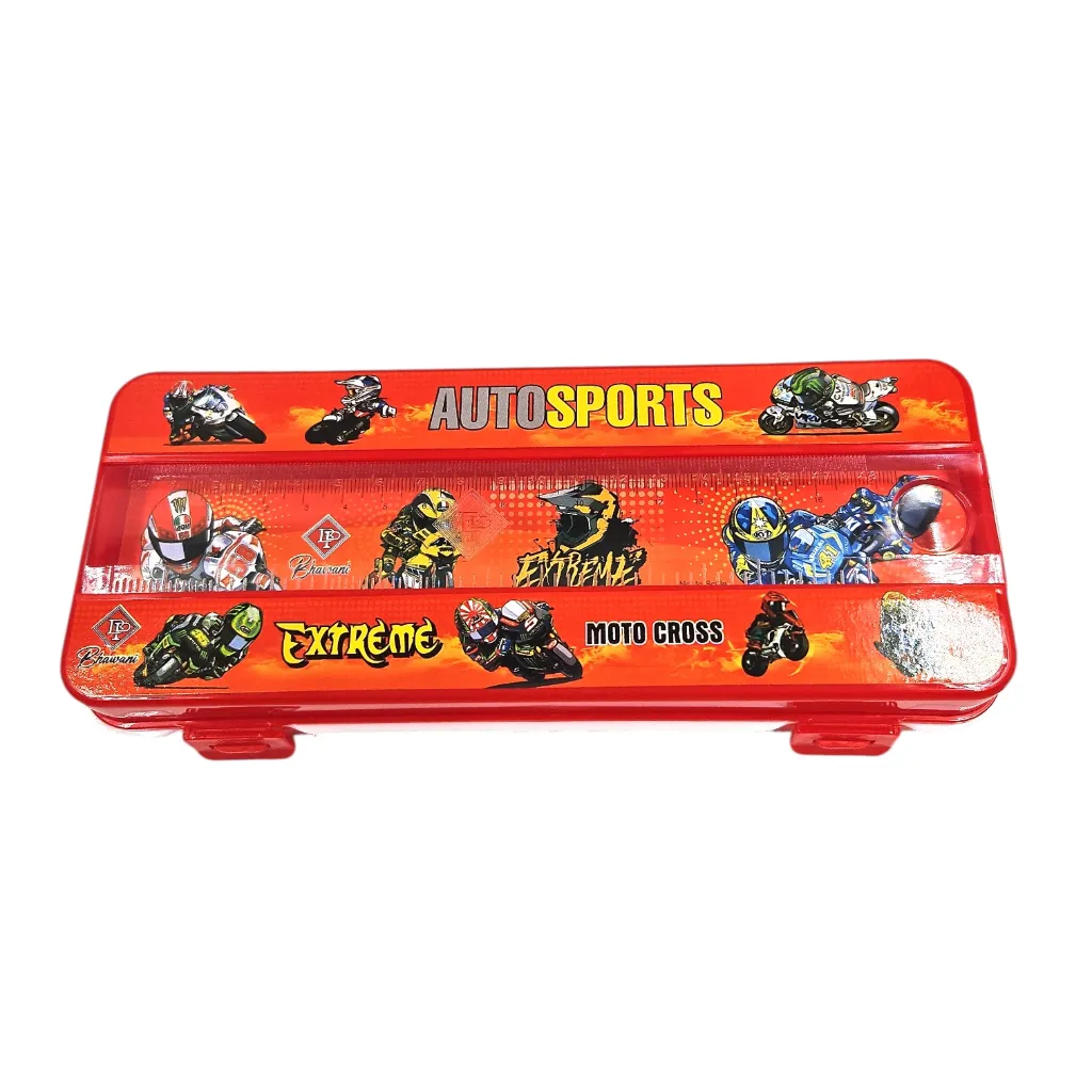 Bhawani Ruler Compass Pencil Box With Pencil Holder