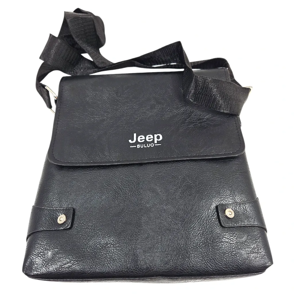 Jeep Buluo Cross Leather Shoulder Bag Large