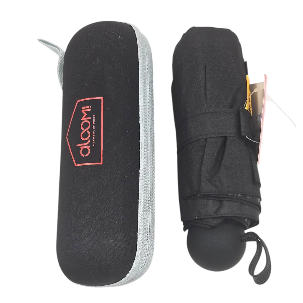 [IX2601259] Aloomi Nano Colored Umbrella With Box (Black)