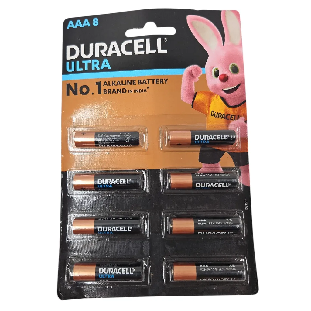 [IX2601268] Duracell Ultra AAA 8 LR03/MN2400 1.5V Alkaline Battery MRP 55