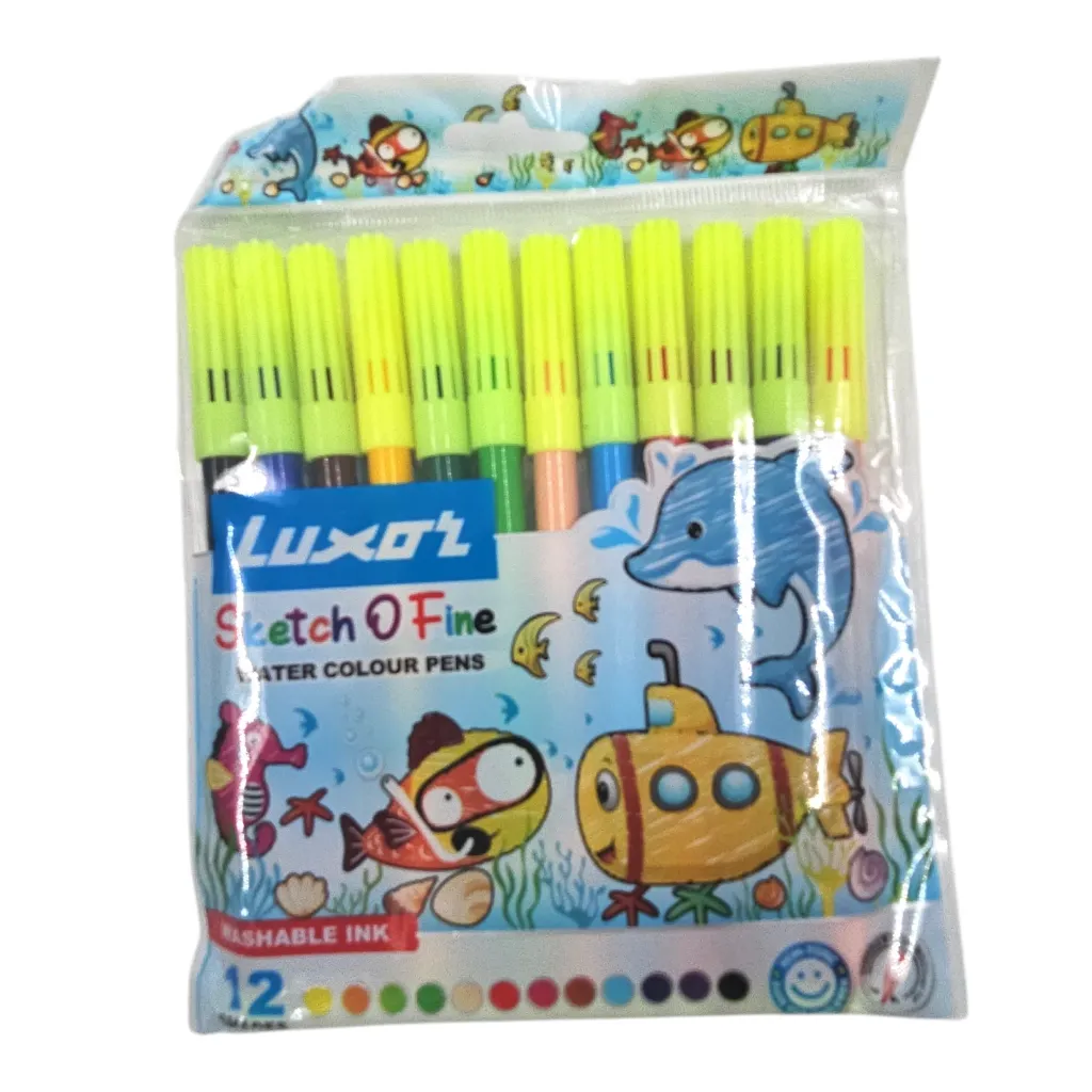 Luxor Sketch O Fine Water Color Pens Assorted 12 Shades