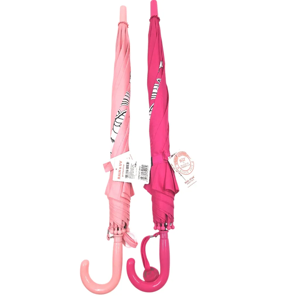 0053 Real Star Be Unique Unicorn Print Plain Kids Umbrella With Name Tag