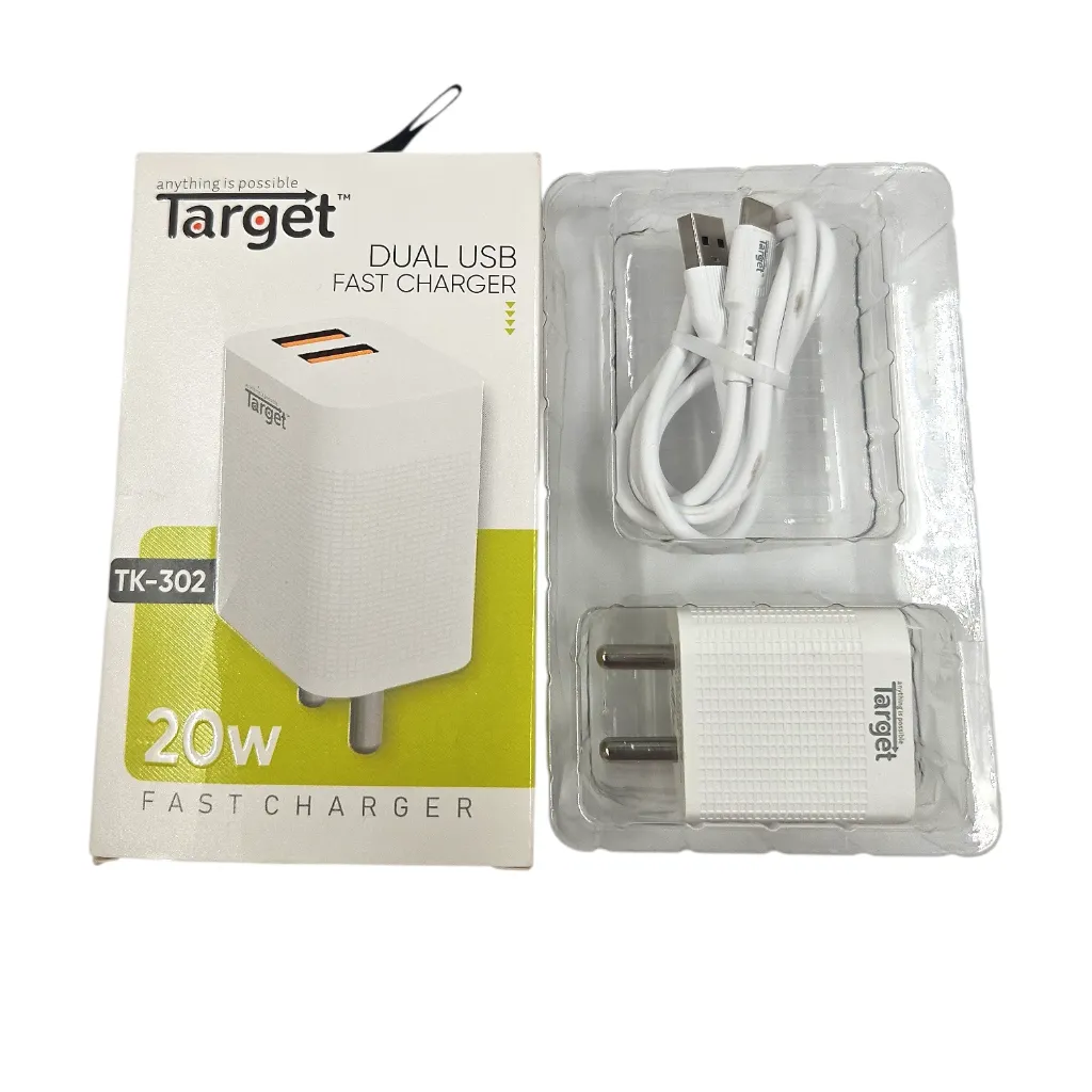 TK-302 Type C Cable Dual USB Fast Charger Set [Target]
