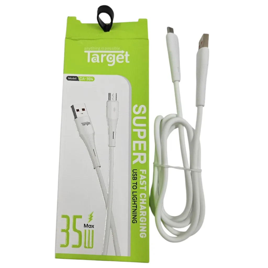CA-304 V8 Micro USB To Lightning Super Fast Charging Cable 35 W [Target]