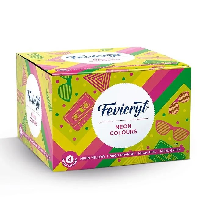 Fevicryl Fabric Neon Colors 4 Shades