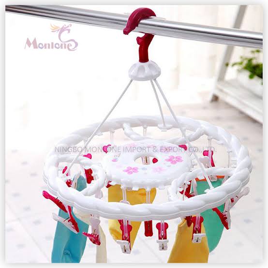 [IX2601666] Plastic Round Clip Hanger 18 Pcs