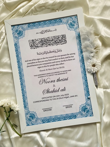 A3 Size Nikkah Nama With pen 