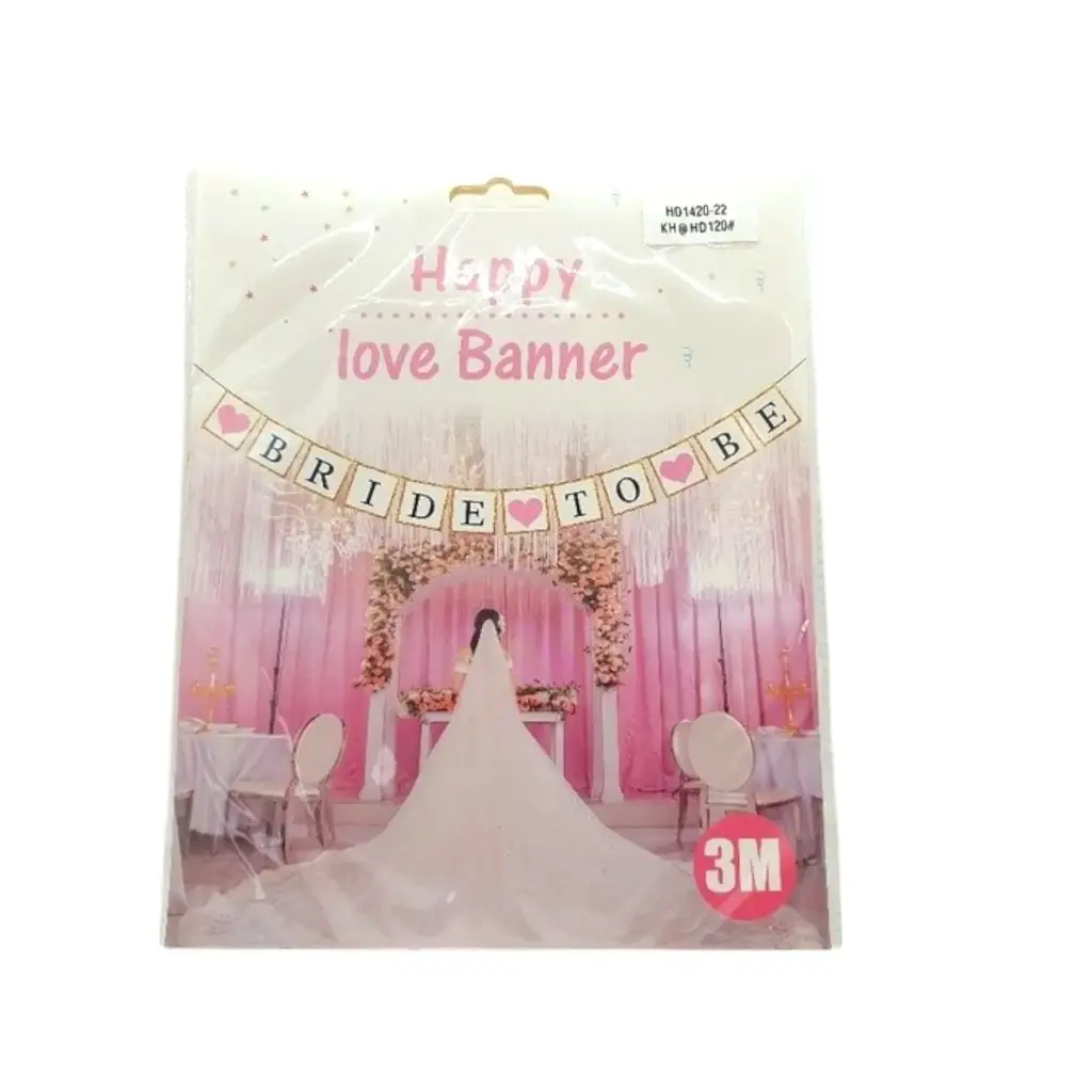 Bride To Be Banner Golden Glitter Square