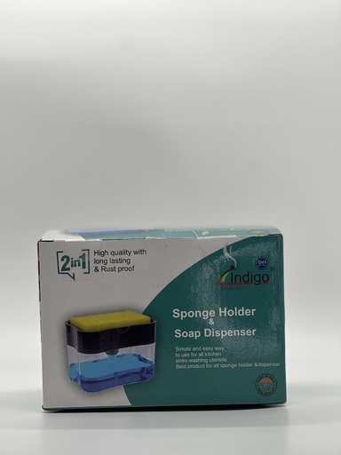 [IX000109] Sponge Holder & Soap Dispenser 2 in 1 [Indigo] 