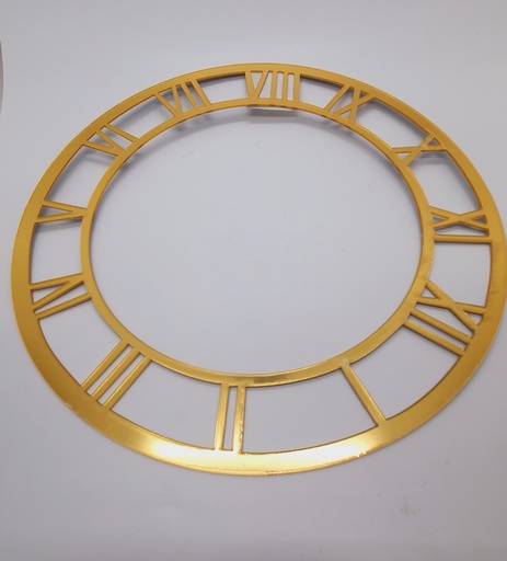 Acrylic Golden Roman Number Clock Frame 12 Inch 