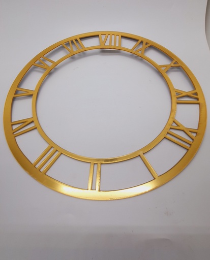 Acrylic Golden Roman Number Clock Frame 10 Inch 