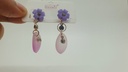 Fancy Flower Earring With Hanging Leaf 