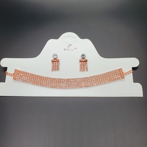 [IX000122] Rose Gold Imitation Bracelet Set 6 Layer [Bestly] 