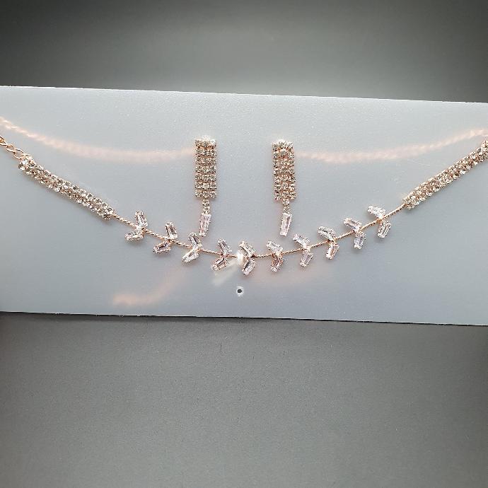 [IX000123] Gorgeous Gems Jewel Set  (Rose gold)