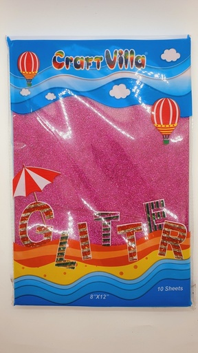 [IX000970] Glitter Paper With Gum A4 Size Sheet For Craft Works  (Black)