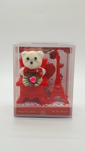 Mini Gift Box With Teddy Bear & Eifel Tower 