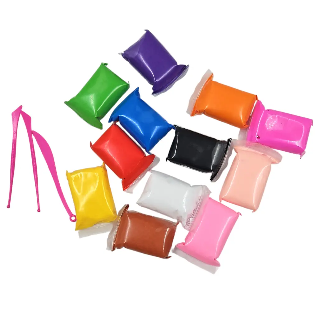 [IX001369] 8D Super Light Clay 12 Shades Set + 3 Spatula (Small)