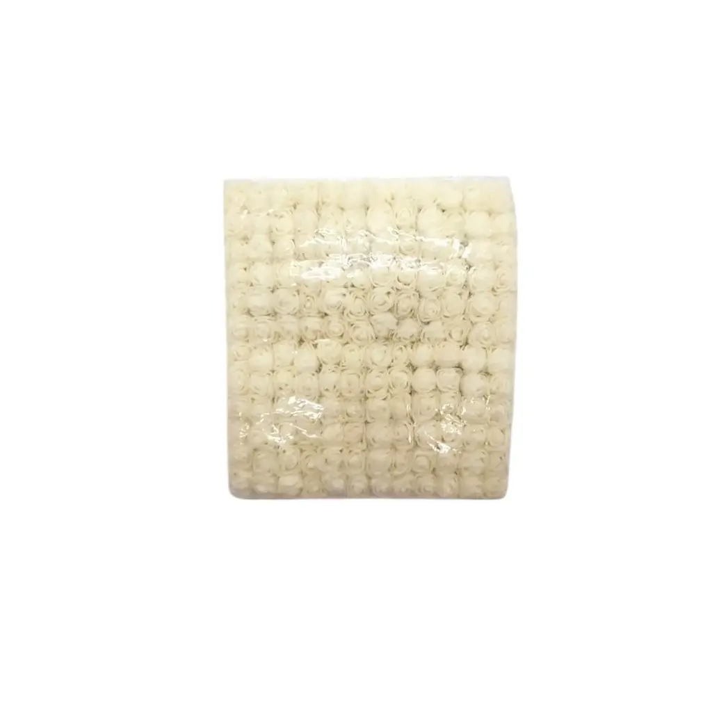 2 Cm Foam Flower With Dotted Net 12 Pcs 
