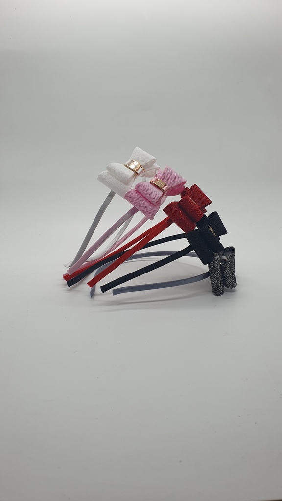 [IX001400] Hair Band With Glittering Bow (Black)