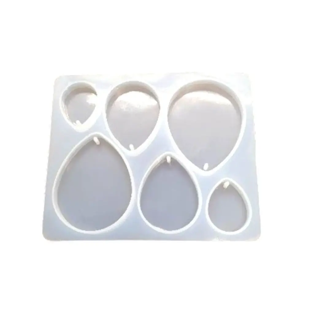 Silicone Pendant & Keychain Mould With Hole 6 Pcs