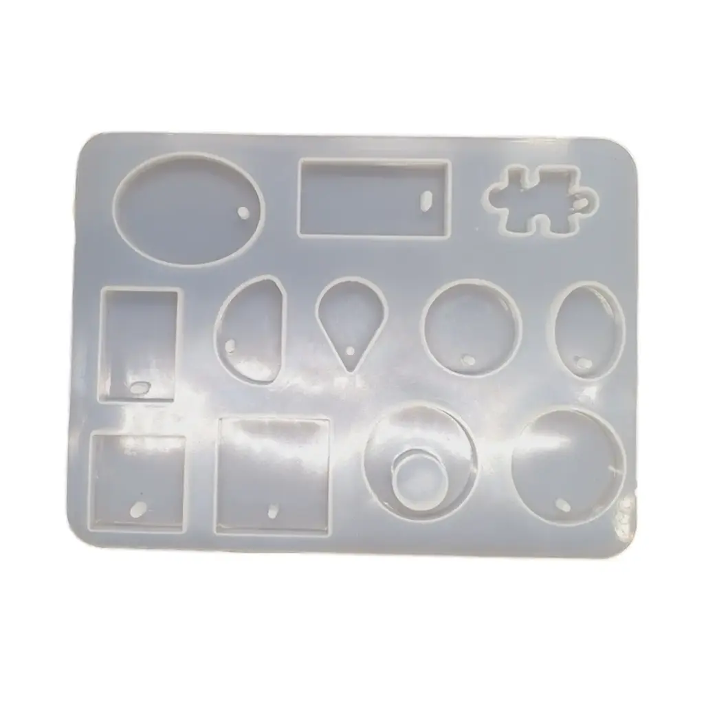 SMDJ00 Resin Mould Pendant With Hole 12 Shapes