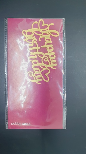 [IX002320] Golden Acrylic Cutouts  (Happy Birthday)