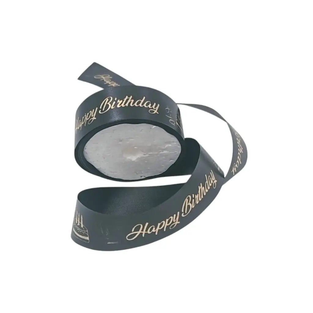 [IX001520] Satin Birthday Celebration Ribbon 1 Inch 