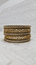 Mat Gold Designer Bangle Set Of 11