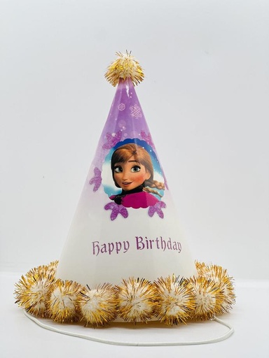 Frozen Birthday Cap Cotton Ball With Glitters 