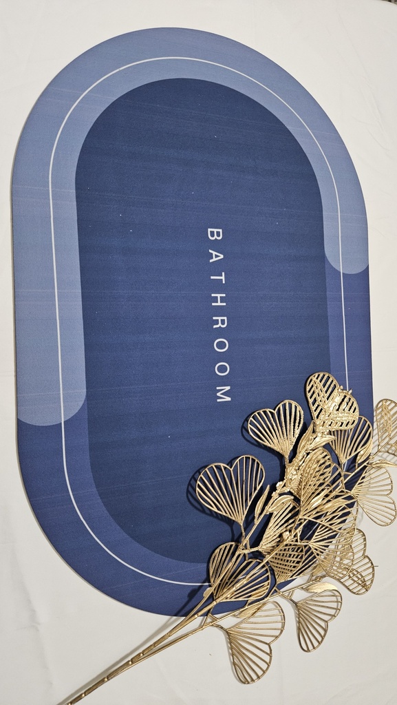 [IX002183] Premium Quality Rubber Mat Oval Shape (Blue)