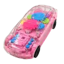 38848 3D Transparent Gear Rotating Car With Light & Music 