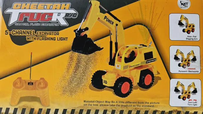 Cheetah Truck 5 Channel Remote Control Flash Excavator