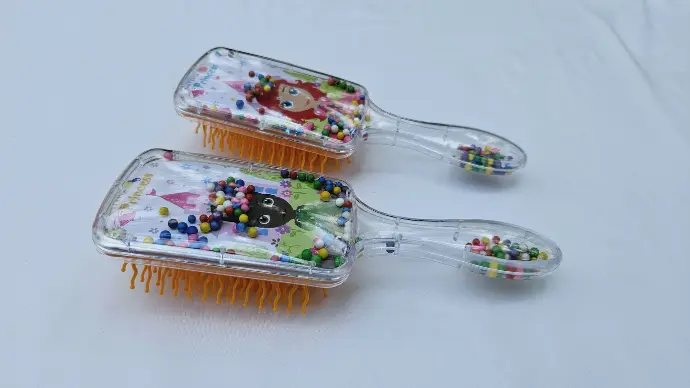Kids Fancy Square Hair Brush With Balls
