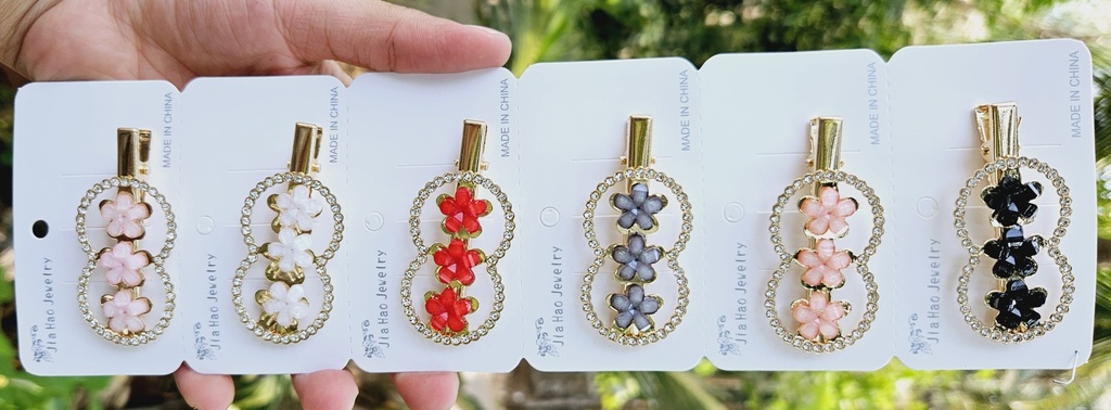 [IX002659] Premium Bridal Hair Tik Tik  With Colored Stones