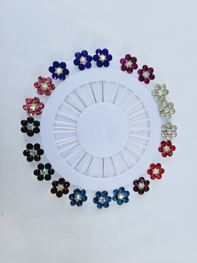 [IX002706] Imitation Broch Colored Floral Maftha Pin 