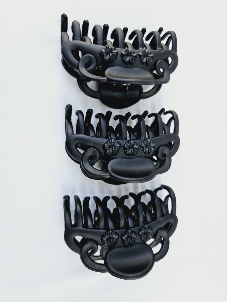 [IX002717] Black Hair Crab Big Floral Design 