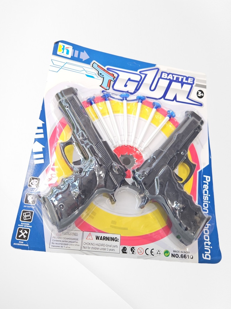 Battle Gun Set Of 2 With 6 Bullets