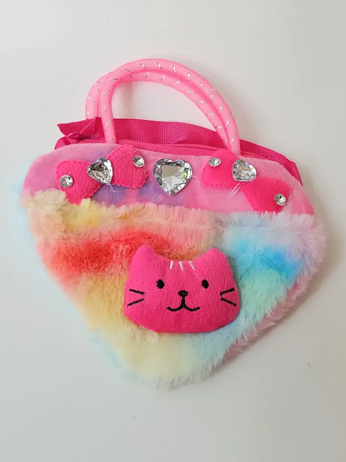 [IX2400083] Kids Fancy Mini Hand Bag Big (Pink)