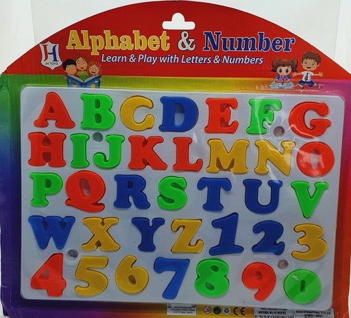Alphabet Card With Numerals 