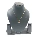 Simple Rose Gold Chain With  Round White Stone Lockets