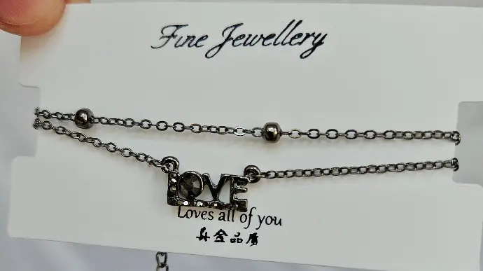 Mat Silver Double Layer Bracelets With Metal Beads