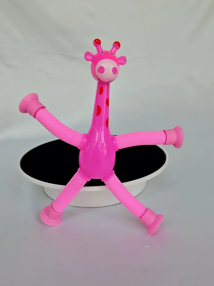 [IX2400470] Giraffe Extendable Toy With Light  (Pink)