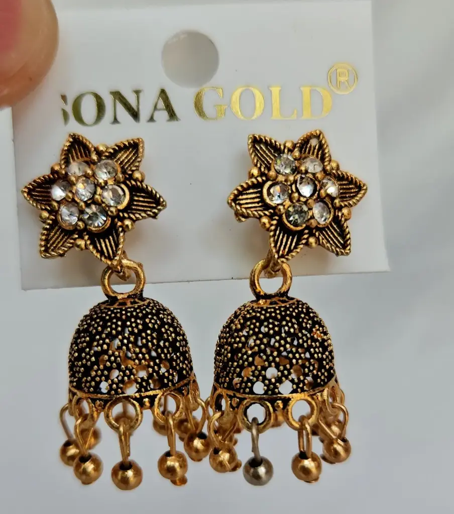 [IX2400492] Black Golden Small Jumka