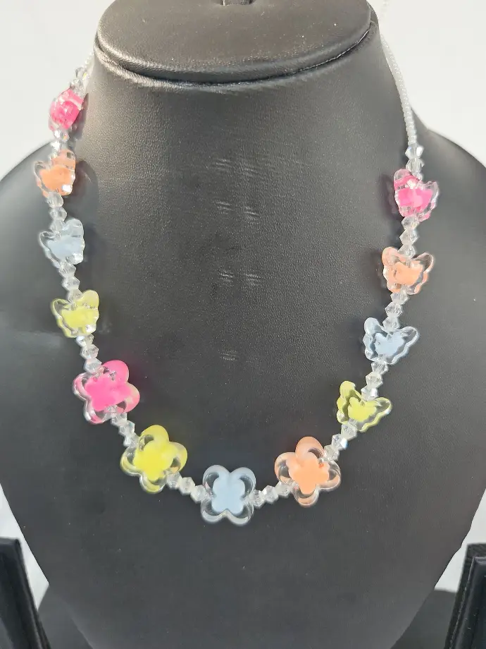 Muthu Mala With Transparent Butterfly Bead