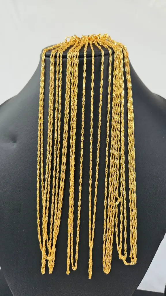 [IX2400642] Golden Imitation Small Lock Chain