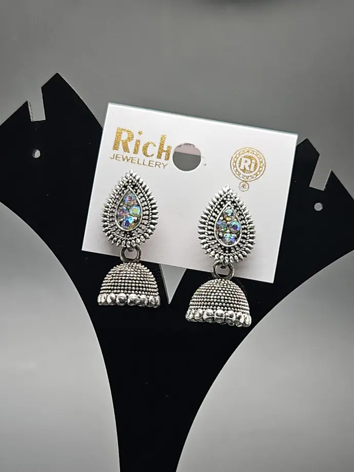 [IX2400696] Earring Mini Jimiki Design (Silver)