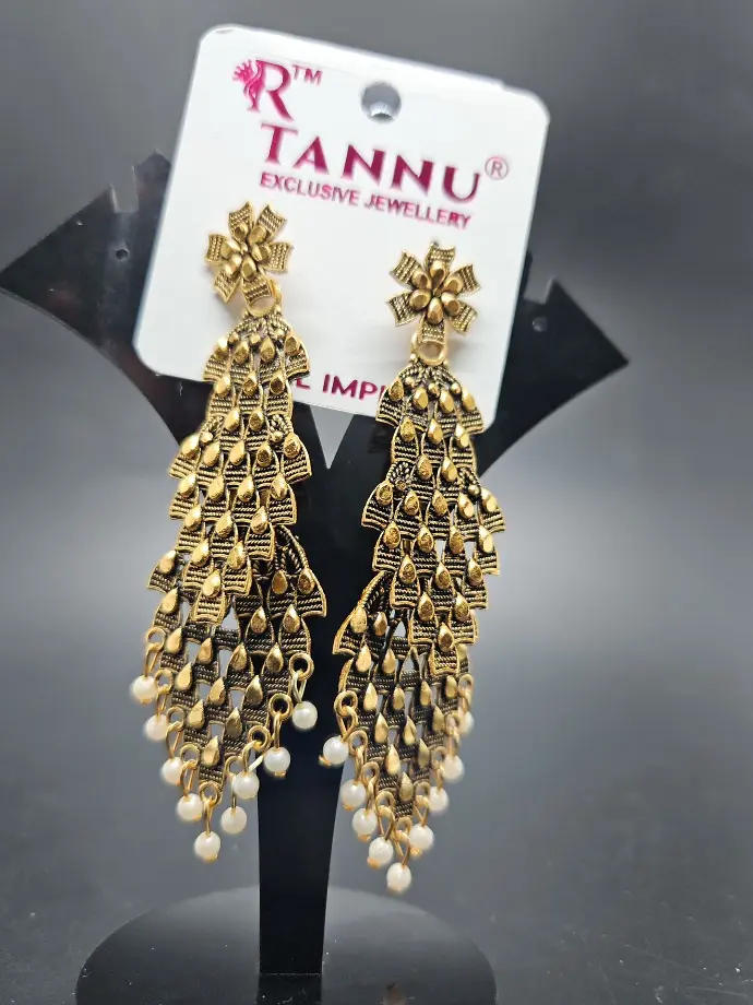 [IX2400716] Earring 3 Layer Peacock Design